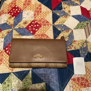 Coach Signature Trifold Wallet